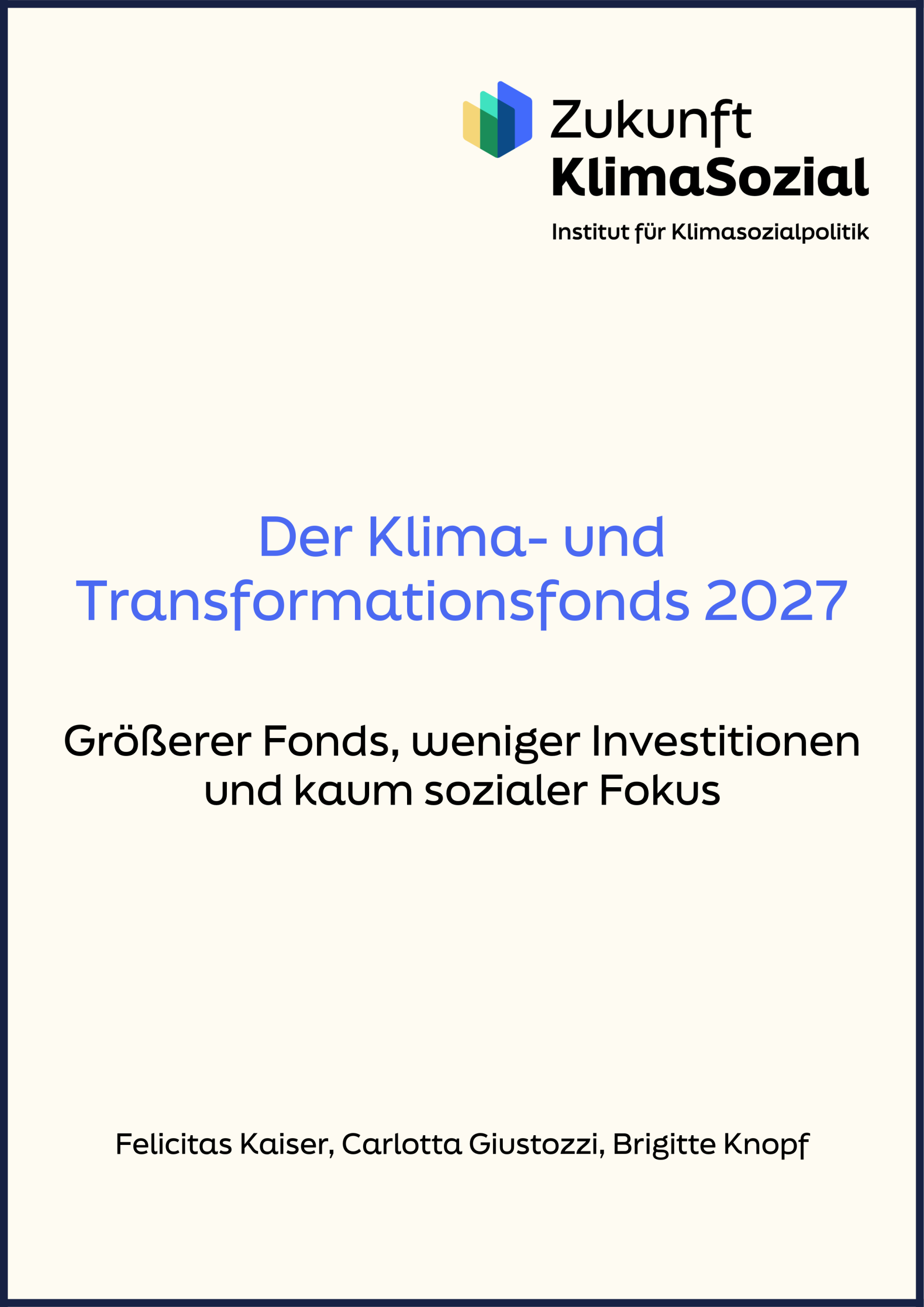 Zukunft-KlimaSozial_Klima-und-Transformationsfonds-2027_Titelblatt-mit-Rahmen